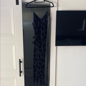 LoveShackFancy Navy and Black Maxi Dress